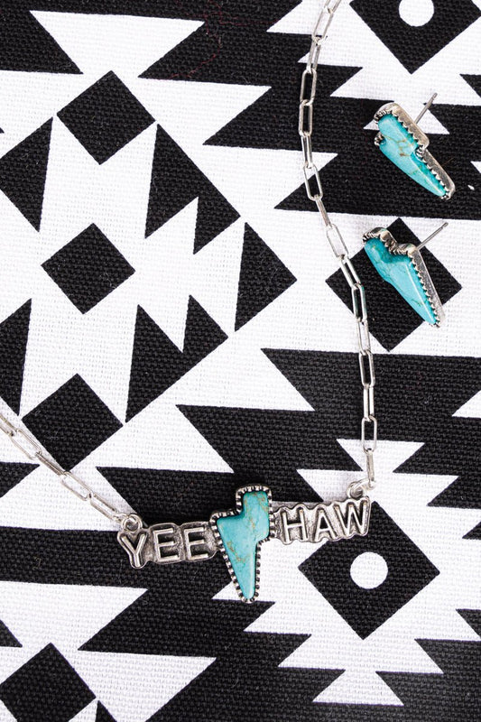 Yeehaw Necklace and Earrings Set