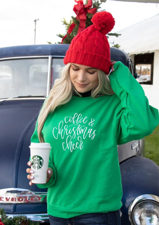 Coffee and Christmas Sweatshirt Rocking Cactus Boutique