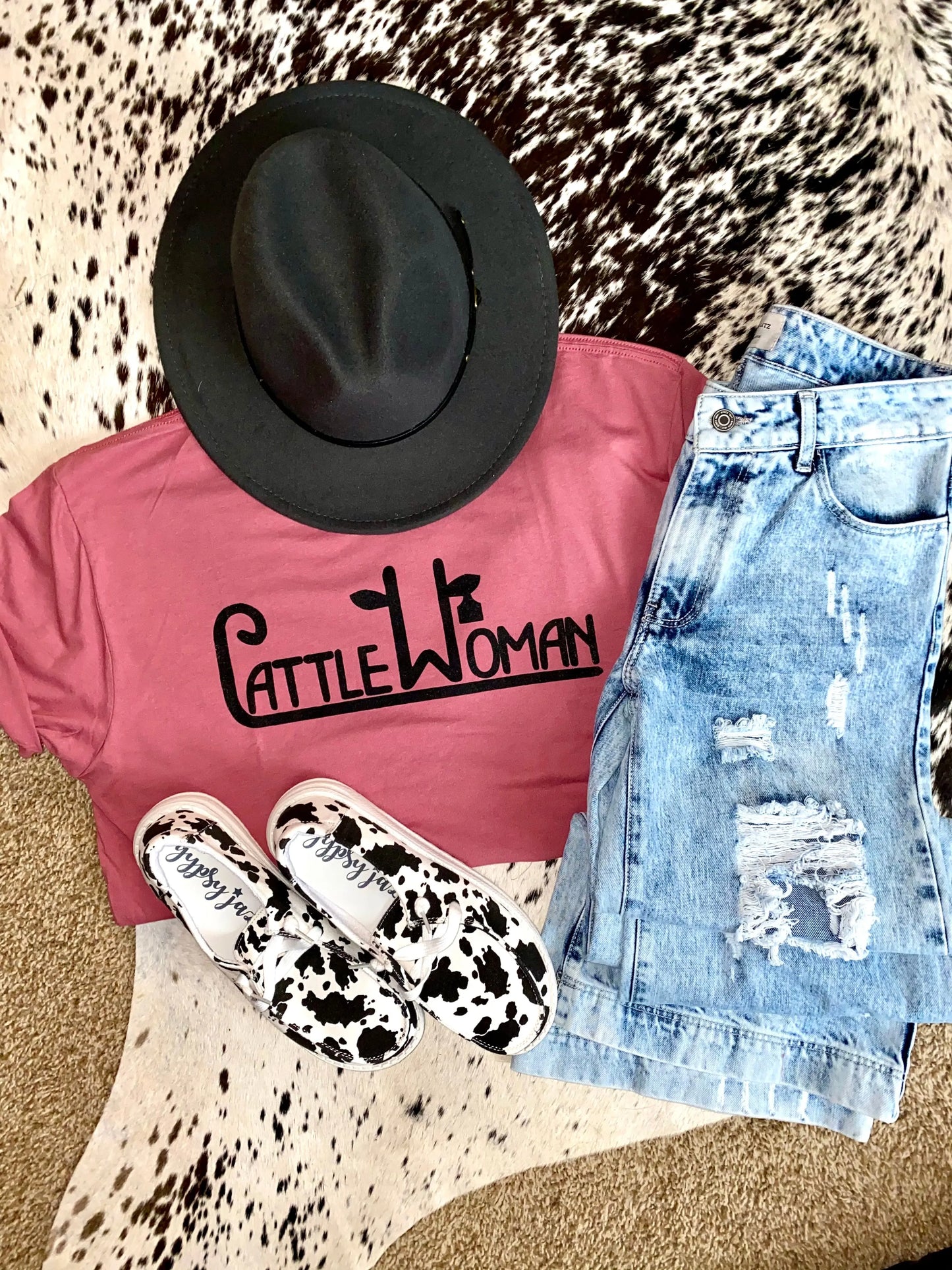The Cattlewoman Tee Rocking Cactus Boutique